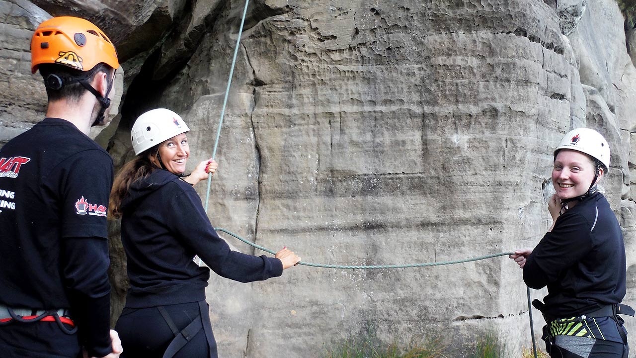 corporate rock climbing experience