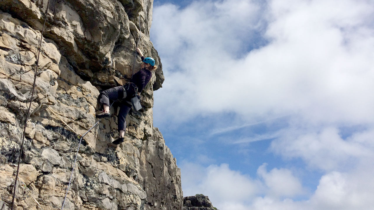 guided rock climb course