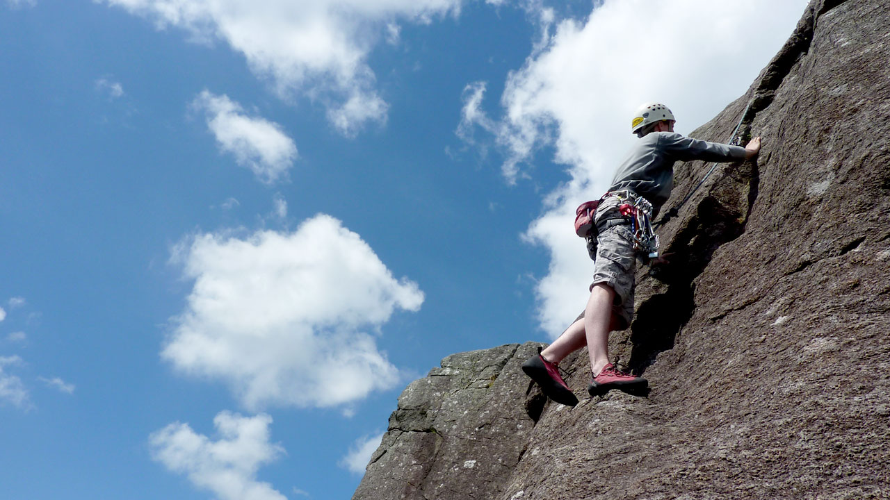 guided rock climb course