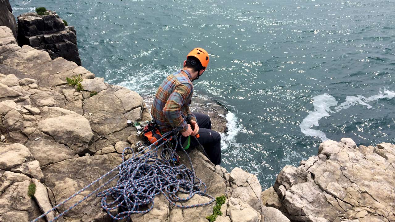 trad lead climbing course day