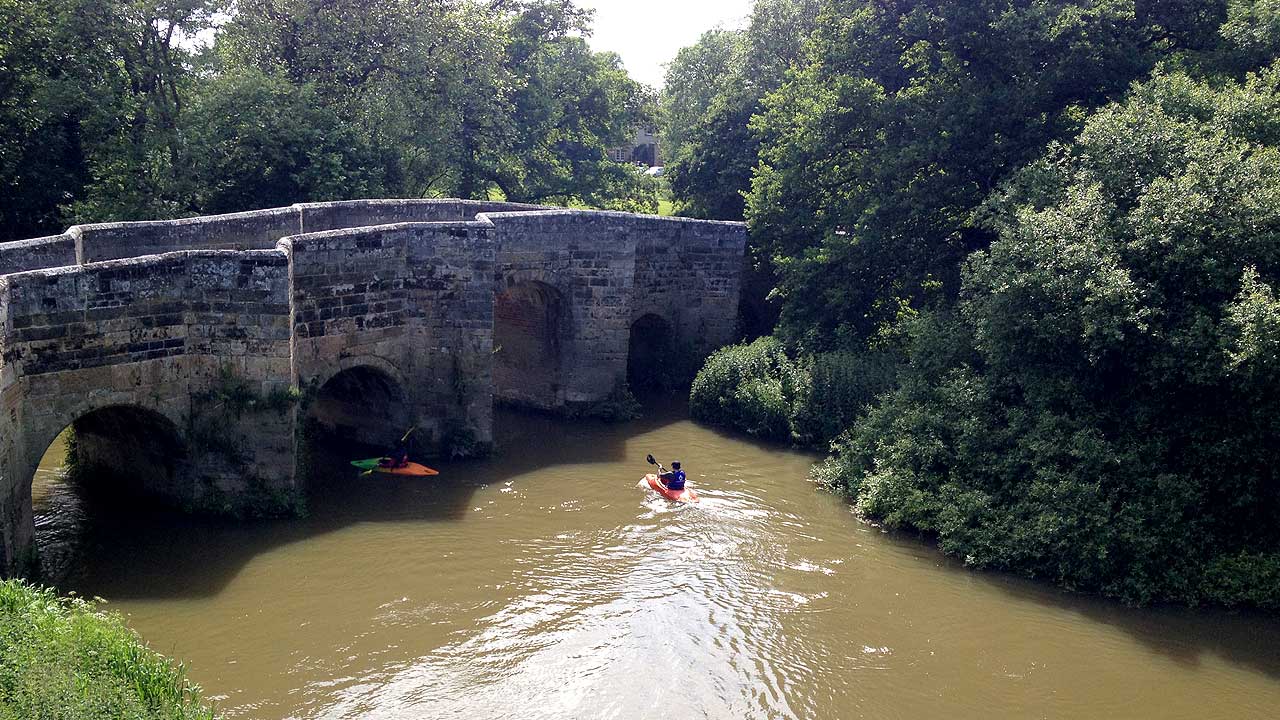 kayaking river arun middle sussex