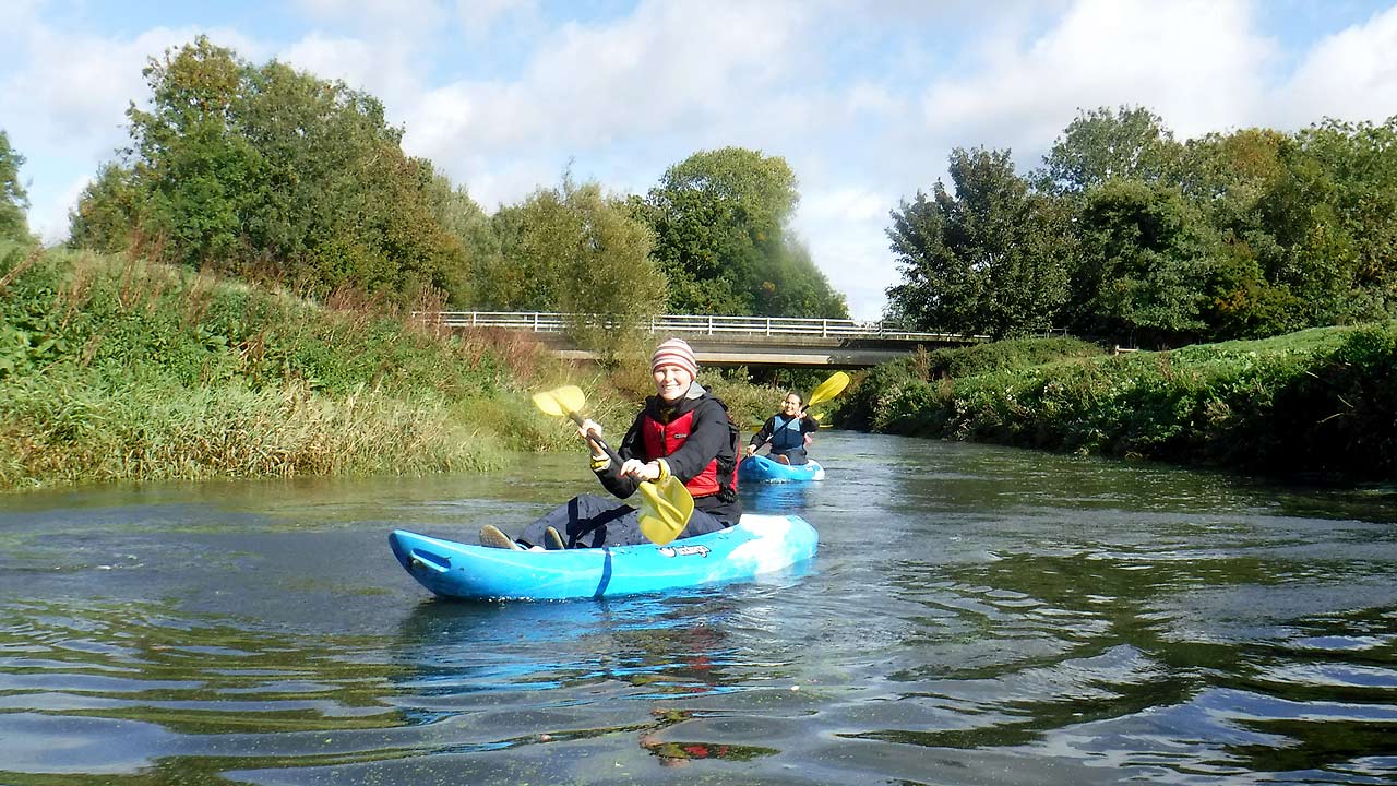 kayaking river ouse middle sussex