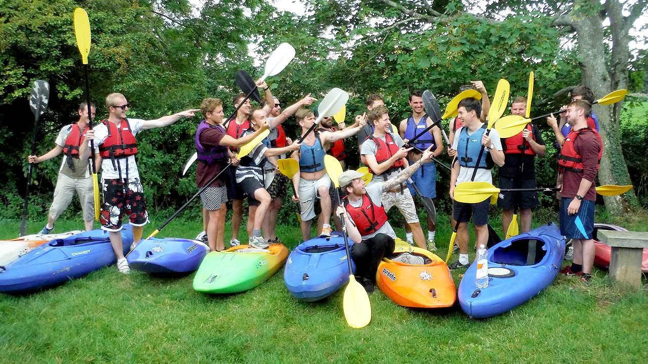 rock climbing kayaking stag hen party